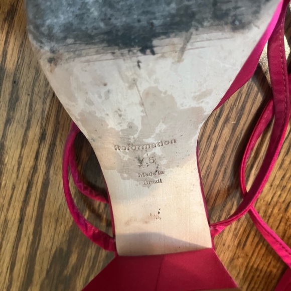 Reformation Magda Ankle Tie Heels - Picture 3 of 7